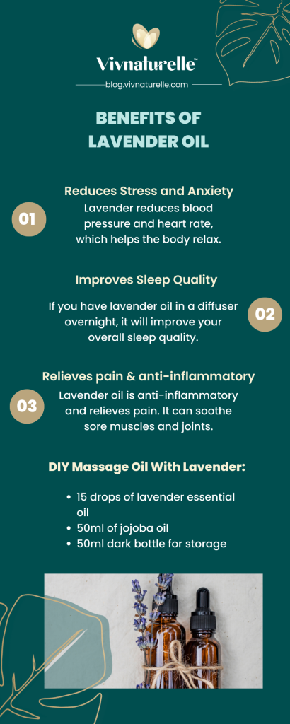 benefits of lavender oil and DIY lavender massage oil